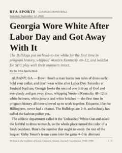 Georgia Wore White After Labor Day and Got Away With It