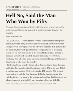 Hell No, Said the Man Who Won by Fifty