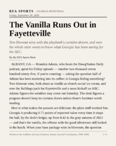 The Vanilla Runs Out in Fayetteville