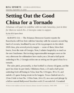 Setting Out the Good China for a Tornado