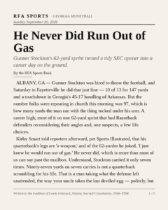 He Never Did Run Out of Gas