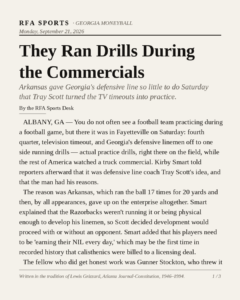 They Ran Drills During the Commercials