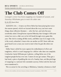 The Club Comes Off