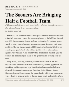 The Sooners Are Bringing Half a Football Team