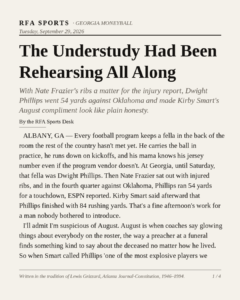 The Understudy Had Been Rehearsing All Along