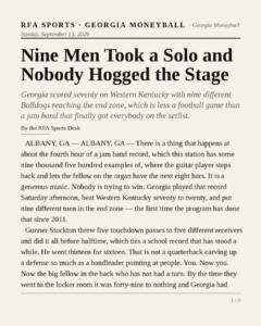 Nine Men Took a Solo and Nobody Hogged the Stage