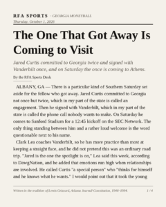 The One That Got Away Is Coming to Visit