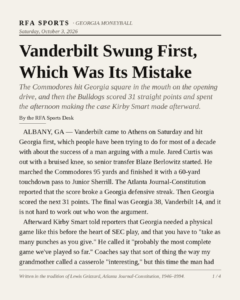 Vanderbilt Swung First, Which Was Its Mistake