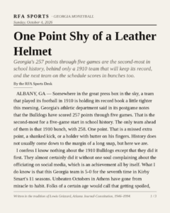 One Point Shy of a Leather Helmet