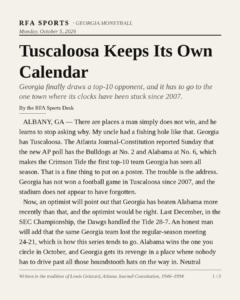 Tuscaloosa Keeps Its Own Calendar