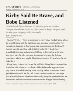 Kirby Said Be Brave, and Bobo Listened
