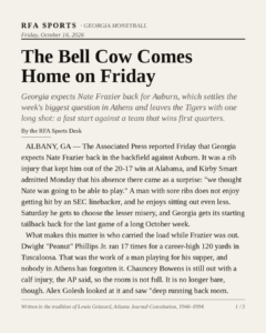 The Bell Cow Comes Home on Friday