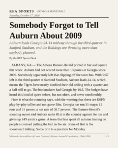 Somebody Forgot to Tell Auburn About 2009