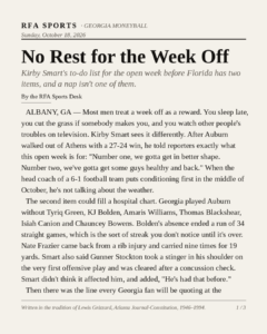 No Rest for the Week Off