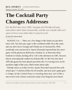 The Cocktail Party Changes Addresses