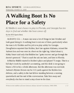A Walking Boot Is No Place for a Safety