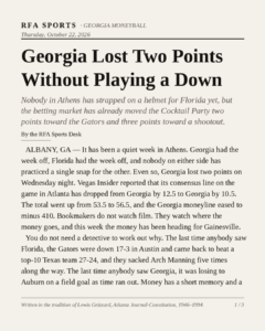 Georgia Lost Two Points Without Playing a Down