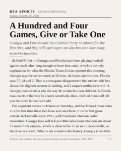 A Hundred and Four Games, Give or Take One