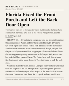 Florida Fixed the Front Porch and Left the Back Door Open