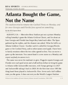 Atlanta Bought the Game, Not the Name