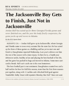 The Jacksonville Boy Gets to Finish, Just Not in Jacksonville